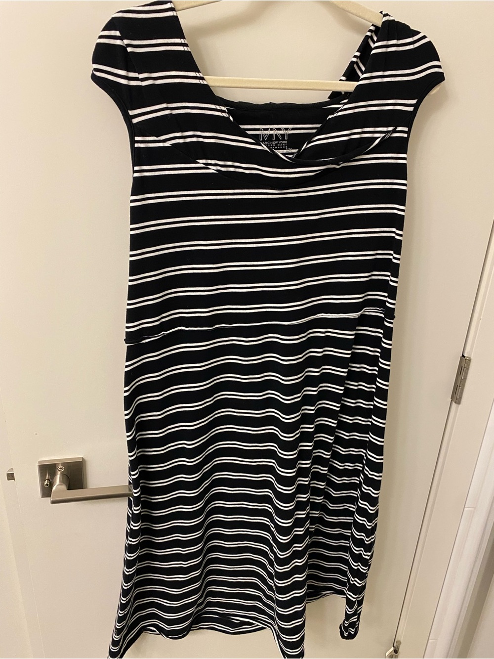 Black and White Striped Women’s Dress - Classic Casual